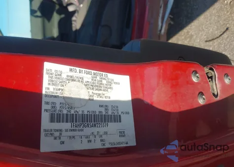 2010 Ford Focus Ses из США, поврежденный, VIN 1FAHP3GN5AW225519